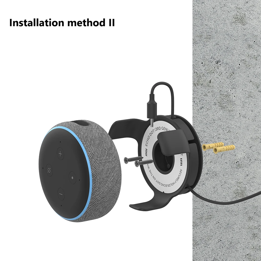 Speaker Wall Mount Holder for Echo Dot 3rd Generation Loudspeaker Wall Mount Bracket Built-in Cable Management