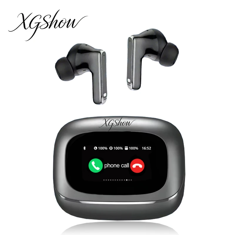 XGSHOW Tour Pro6 Bluetooth 6.0 Earphones LCD Full Color Screen 2026 New In Ear ANC Noise Reduction Ultra Long Endurance Earbuds