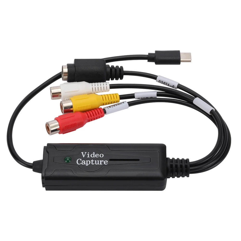 USB 3.1 Audio Video Capture Card Adapter DVD/VCD/MP4 Type-C Audio Capture Adapter Converter 1 Channel for PC Smartphone
